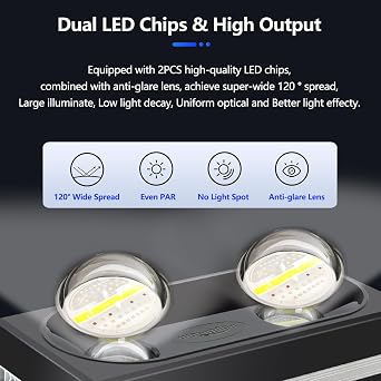 PopBloom 3xRL180 540W Saltwater Aquarium Light Reef Smart App Controlled Saltwater Fish LED Lighting for 72-96Inch Fish Tank LED Lights for Corals Reef Marine (3 Lights with Arm Kit)