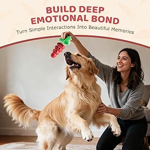 Frienhund Indestructible Dog Toys for Aggressive Chewers Heavy Duty Beef-Flavored Chew Toys for Large & Medium Dogs (20-70 lbs), Dental Teeth Cleaning, Holiday Dog Gift (Red)