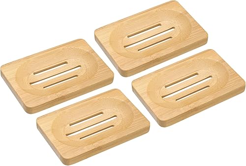 uxcell Jabonera de madera, bandeja de jabón de bambú natural con autodrenante para baño, bañera, fregadero de cocina, 2 unidades uxcell Jabonera de madera, bandeja de jabón de bambú natural con autodrenante para baño, bañera, fregadero de cocina, 2 unidades