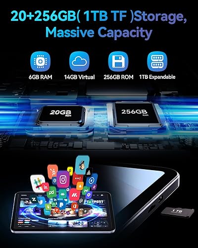 Miniatura 4 de Bpad 13 Tableta de 13.4 pulgadas con pantalla grande Android 15 Tableta 20GB+256GB 10000mAh, Unisoc T615 Octa-Core 1920x1200 FHD con Widevine L1