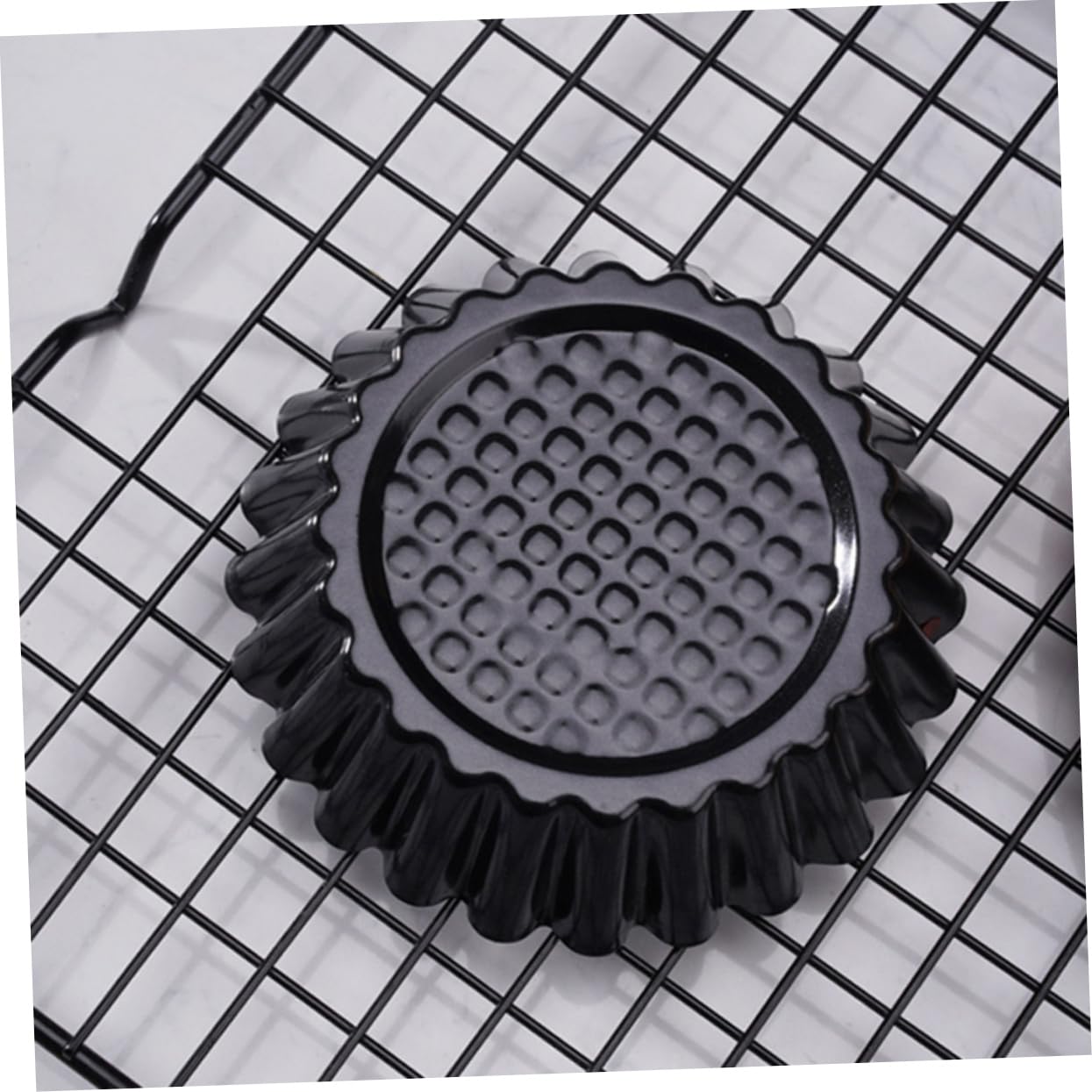 Amosfun Molde Para Tartas De Acero Al Carbono 12 Unidades Antiadherente Fácil De Lavar Y Para Hornear En Familia