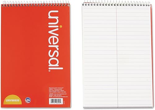 Universal Steno Pads, Gregg Rule, Cubierta Roja, 80 Blancas 6 X 9 Hojas 6Paquete