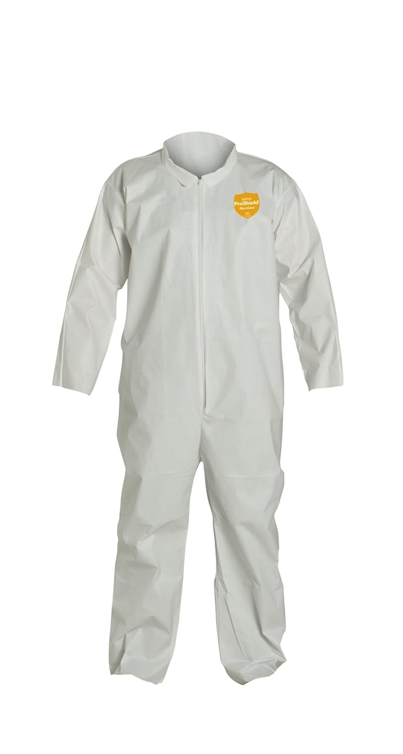 DuPont ProShield 60 NG120S Disposable Protective Coverall with Open Cuff, White, Small (Pack of 25) : Clothing, Shoes & Jewelry