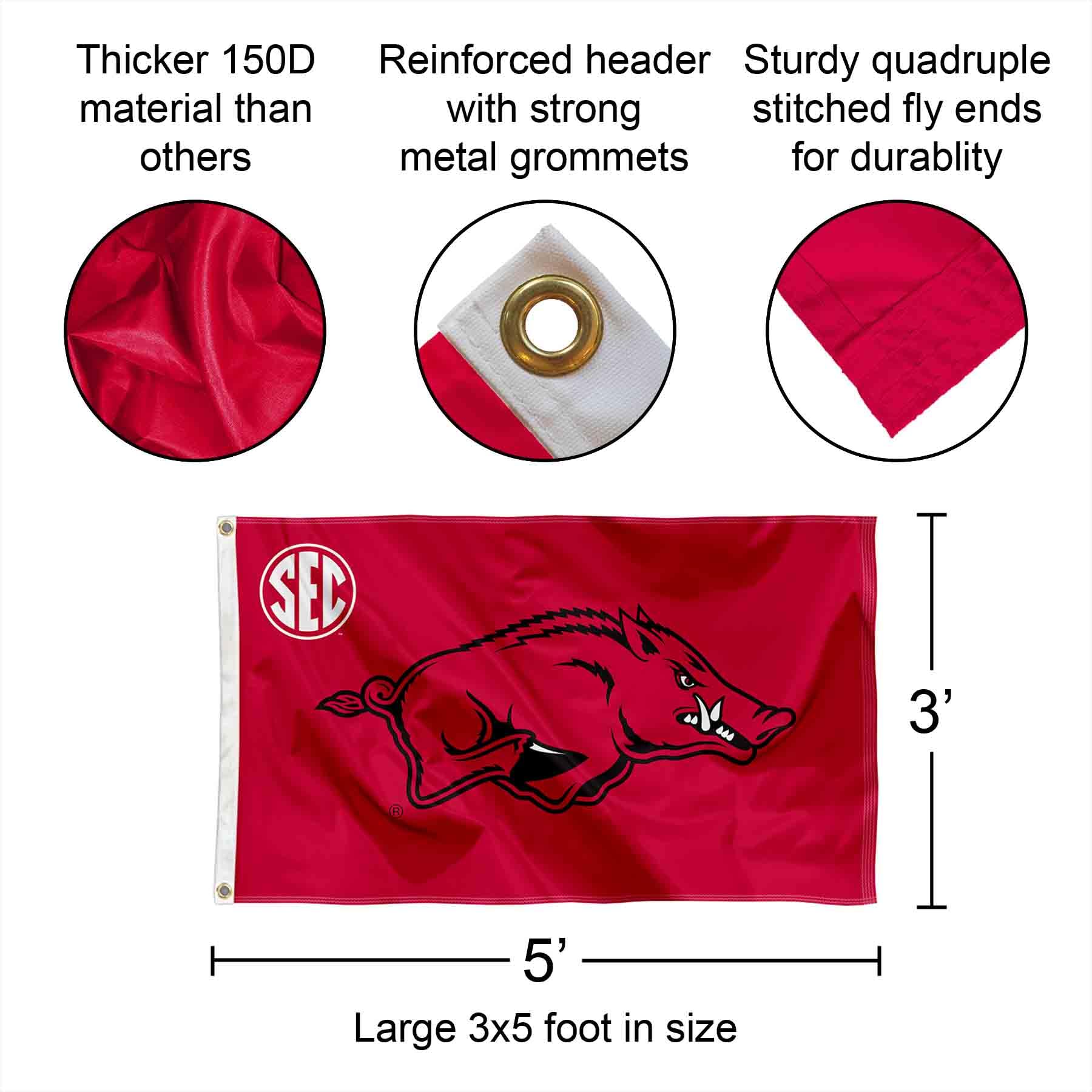 College Flags & Banners Co. Arkansas SEC 3x5 Flag