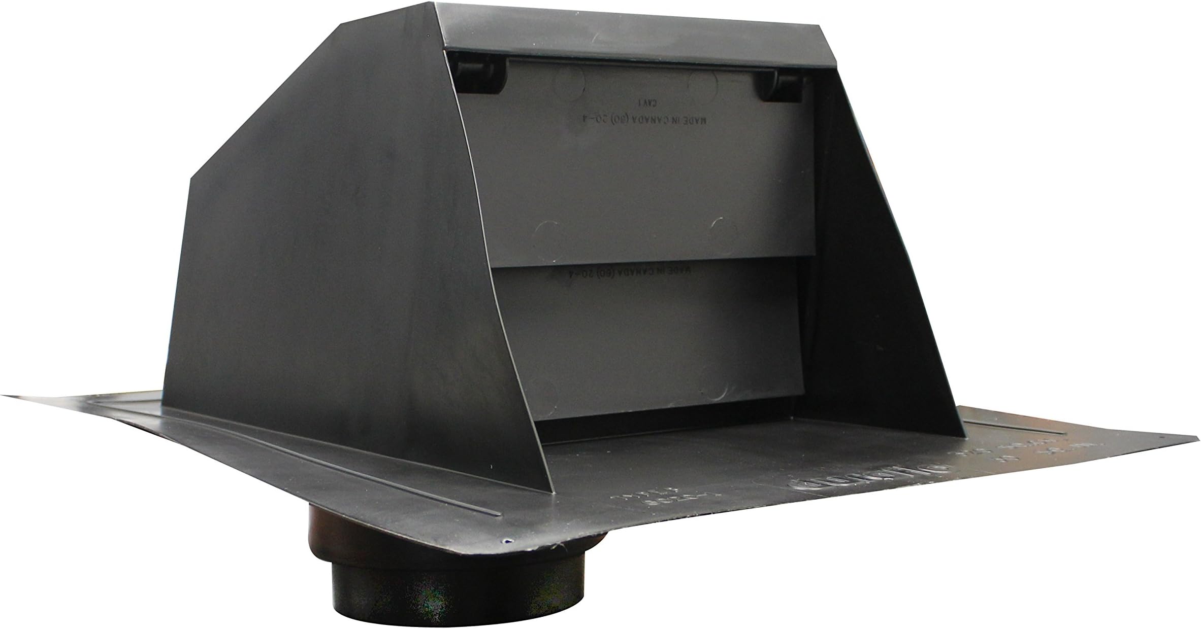 Duraflo 6020BL Rangehood Exhaust Vent with Collar, Black