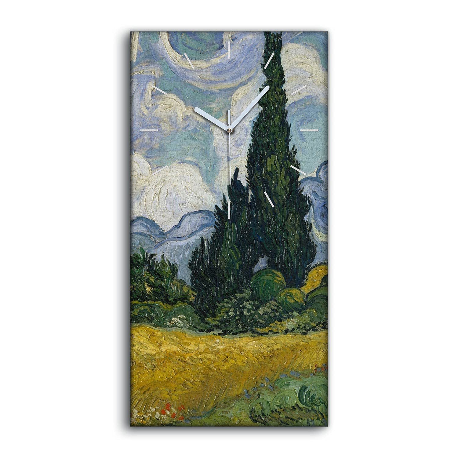 Horloge sur Toile Art Moderne Tableau Haut de Gamme Salon 30x60