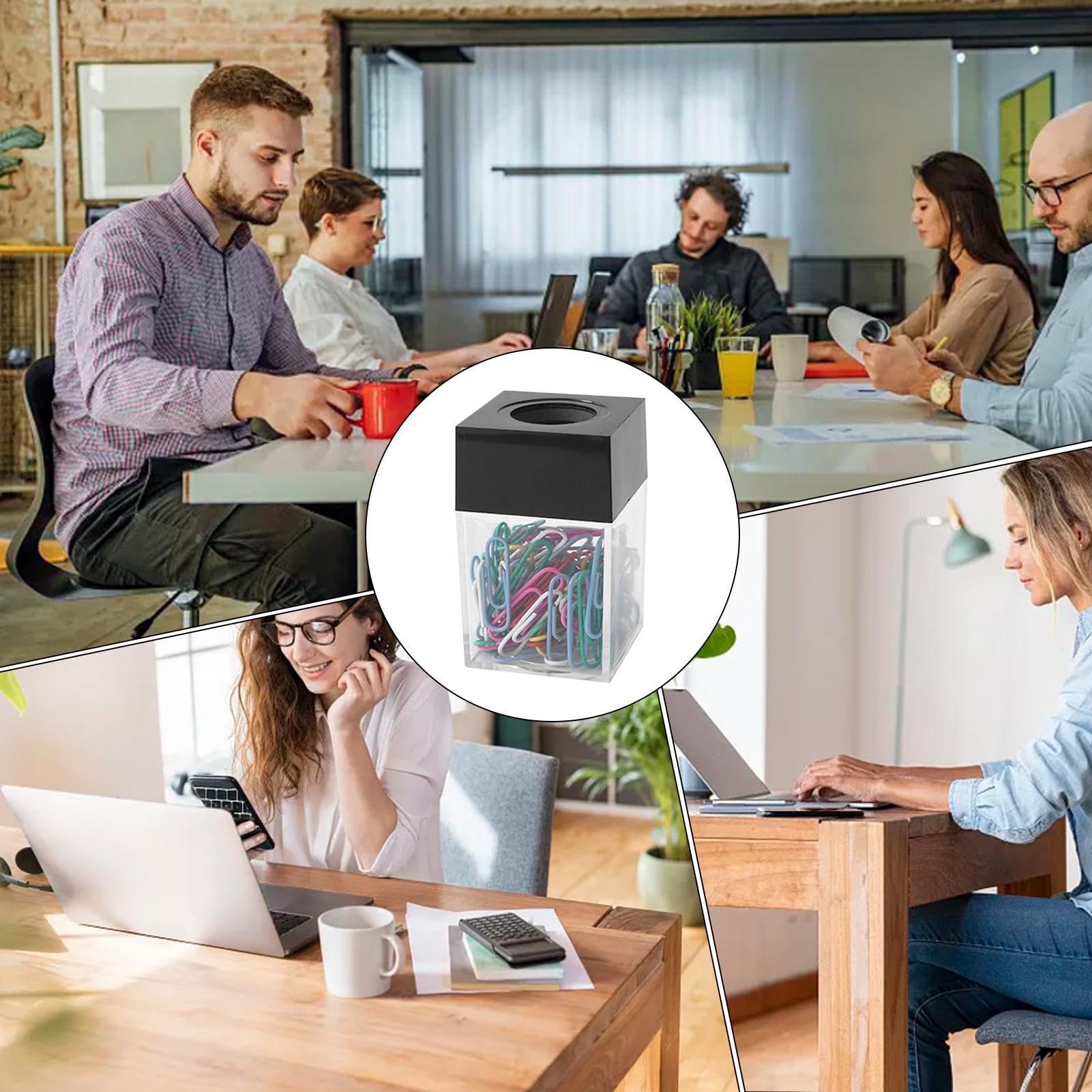Porta Clip Magnetico Portatile | Dispenser Organizer Magnetico per Graffette Per Scrivania Ufficio Casa Scuola Posto Di Lavoro Forniture Contenitore Cassetto