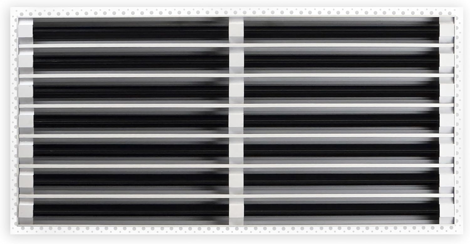 BUILDMART - 30x14 MUD-in Air Vent Cover - Drywall MUD in White Air Vent - MUD Linear Slot Diffuser - Register Grille for Ceiling and Walls - Texas Buildmart
