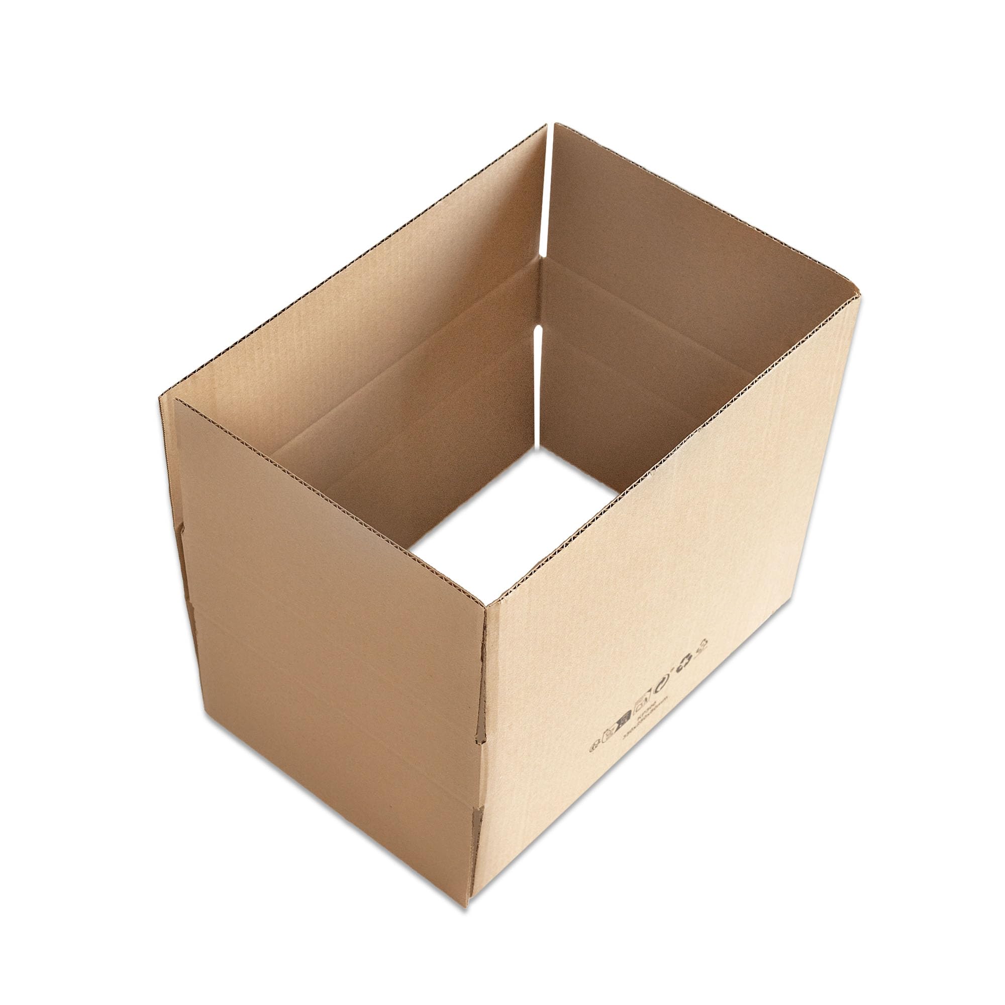 Versandkarton 350 x 250 x 80 mm Braun (150 Stück) – Einwelliger Faltkarton FEFCO 0201, optimal für das Kleinpaket-Format