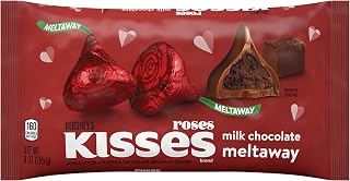 HERSHEY'S KISSES Milk Chocolate Meltaway, Valentine's Day Candy Bag, 9 oz