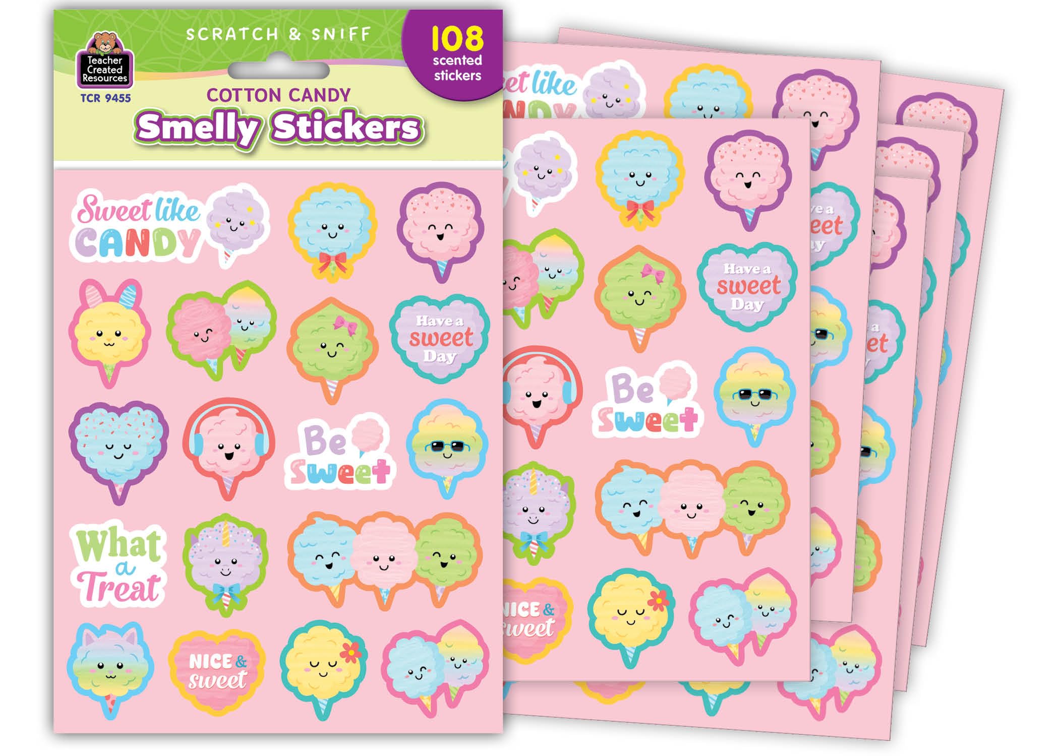 Teacher Created Resources Cotton Candy Smelly Stickers (TCR9455)