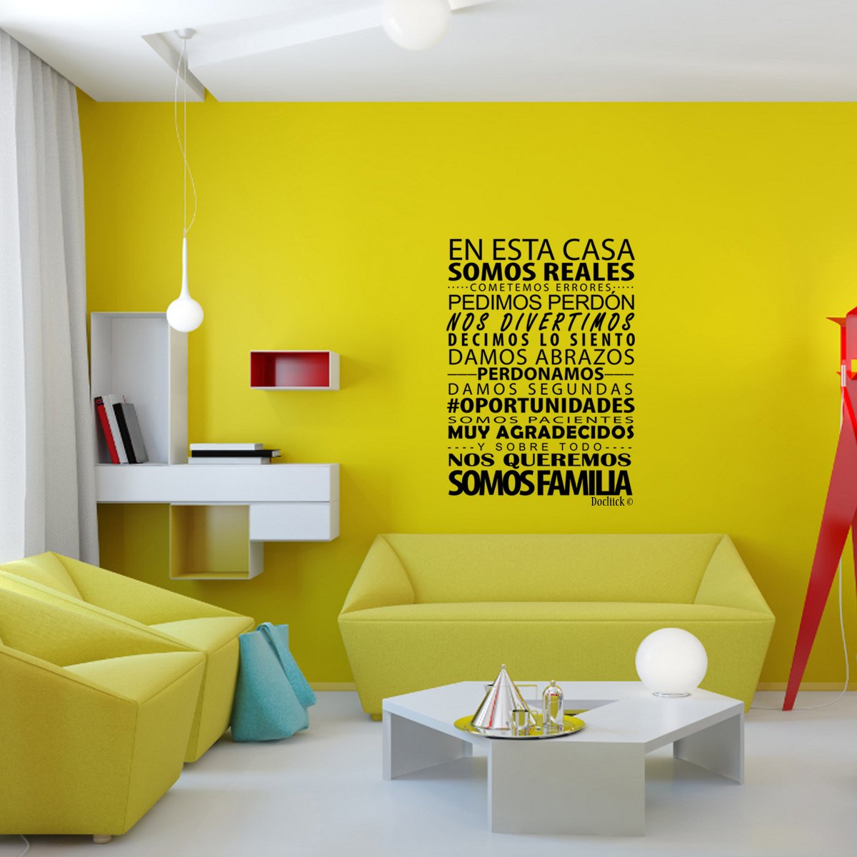 Frase Vinile "IN QUESTA CASA SIAMO REALI" Adesivi decorativi in vinile frasi motivanti per parete. Vinile per decorare le stanze. Adesivi decorativi frasi DC-16055 (240x120cm)
