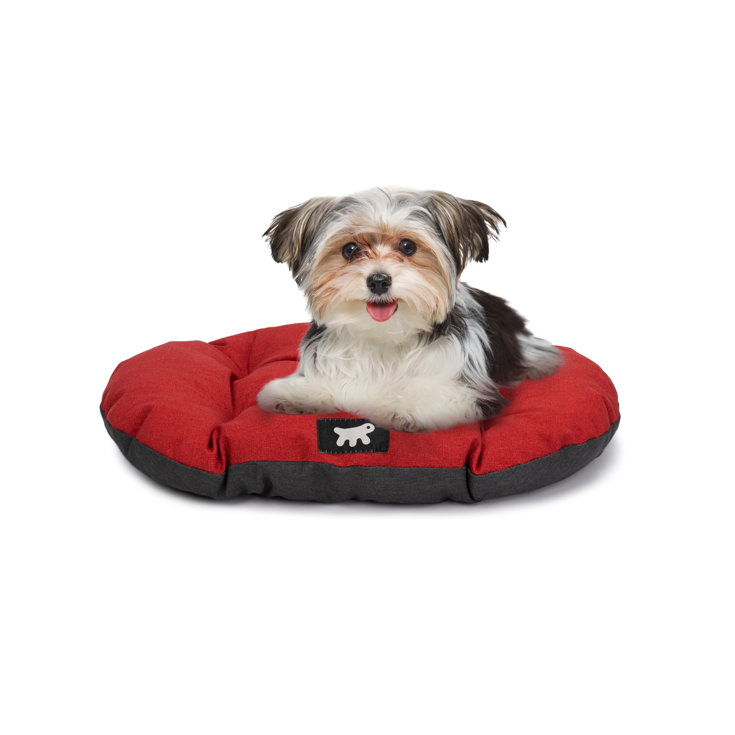 Ferplast Cuccia Cane Relax, Cuscino per cani di taglia piccola, Cuccia Gatto, Tappetino per cucce e auto -Lavabile - in Cotone con Soffice Imbottitura, 43 x 30 cm. Rosso