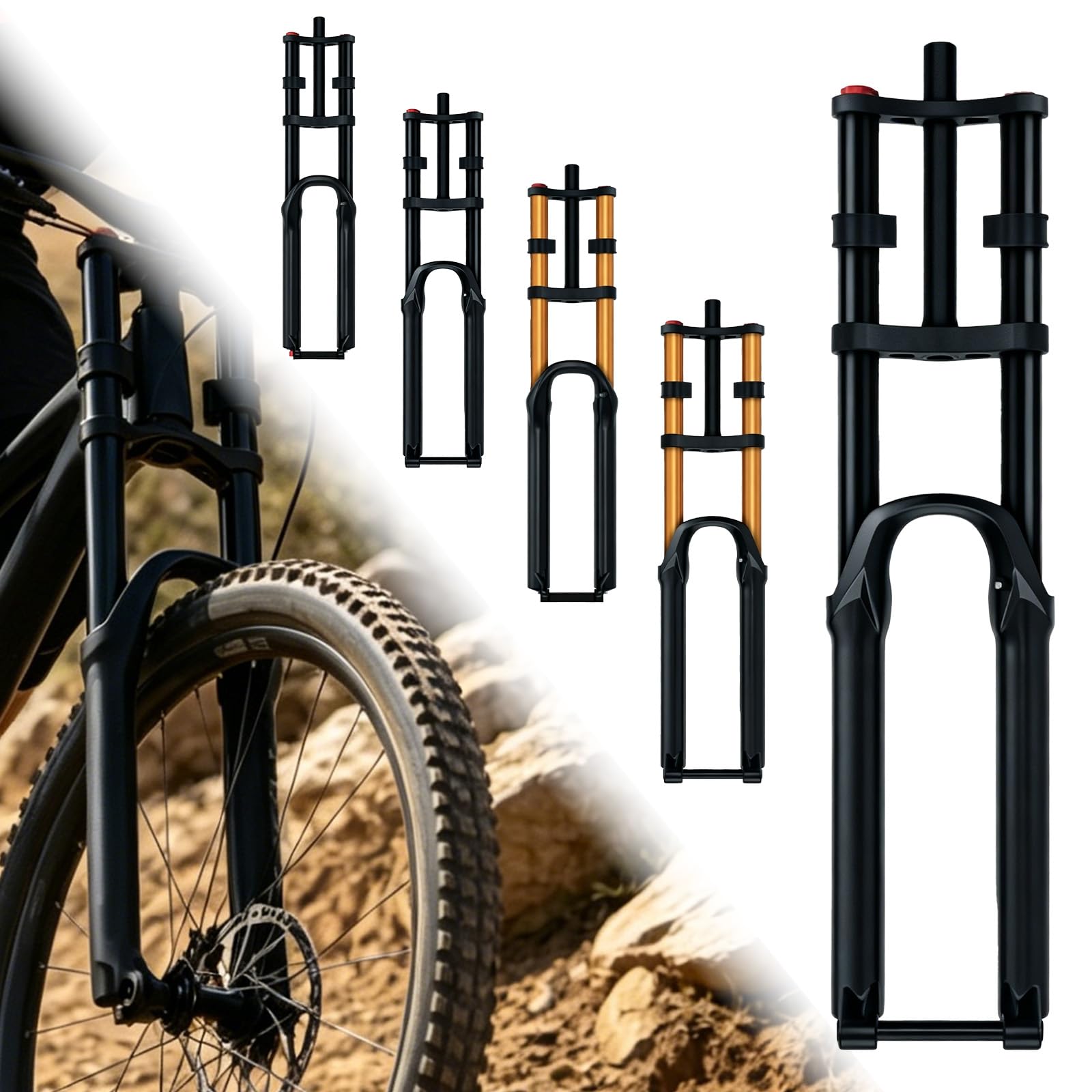 Bike Downhill Suspension Fork[29-inch with suspension]4.0 Tire Air Fork