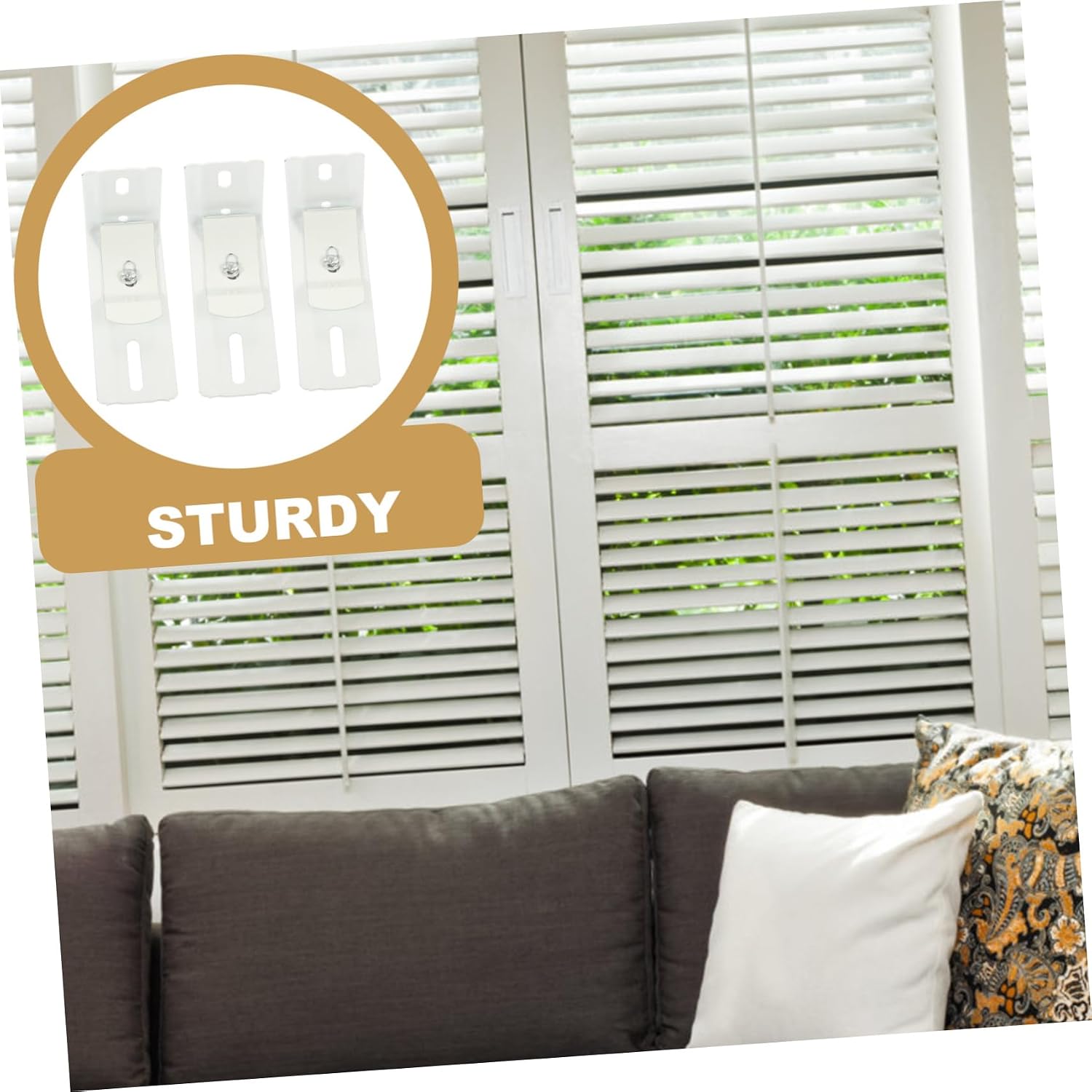 3Pairs Vertical Blind Bracket Curtain Track Mounting Holders for Headrail Installation Lightweight Flexible Design for Easy Setup