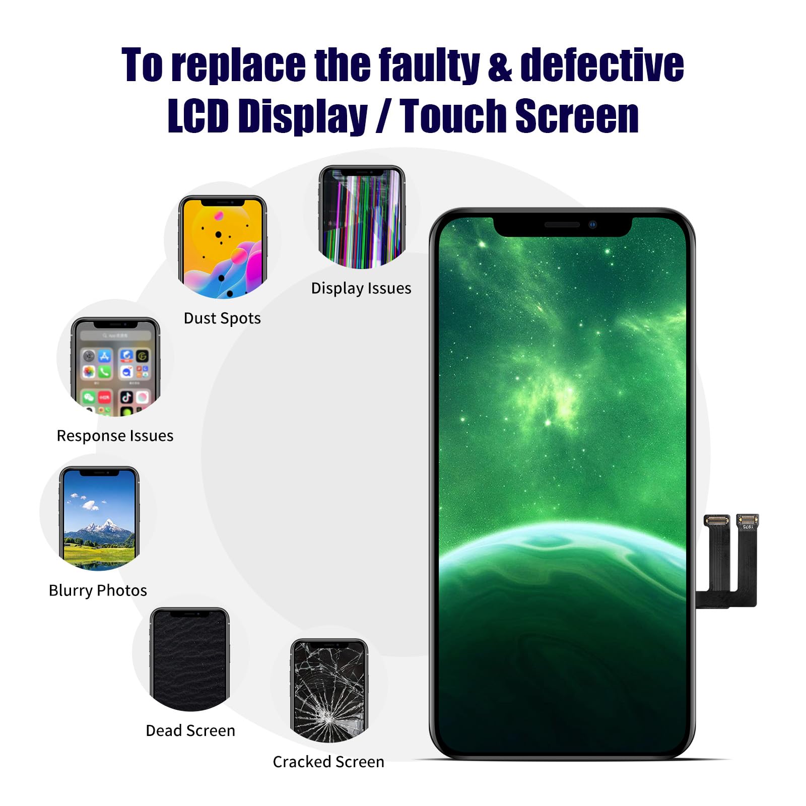 Amazon.com: for iPhone XR Screen Replacement 6.1 Inch Black, MrR