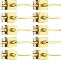 Vista 20 de Paquete de 5 pomos dorados resistentes para puerta de entrada exterior, apertura izquierda o derecha, llaves iguales o combinadas, manijas