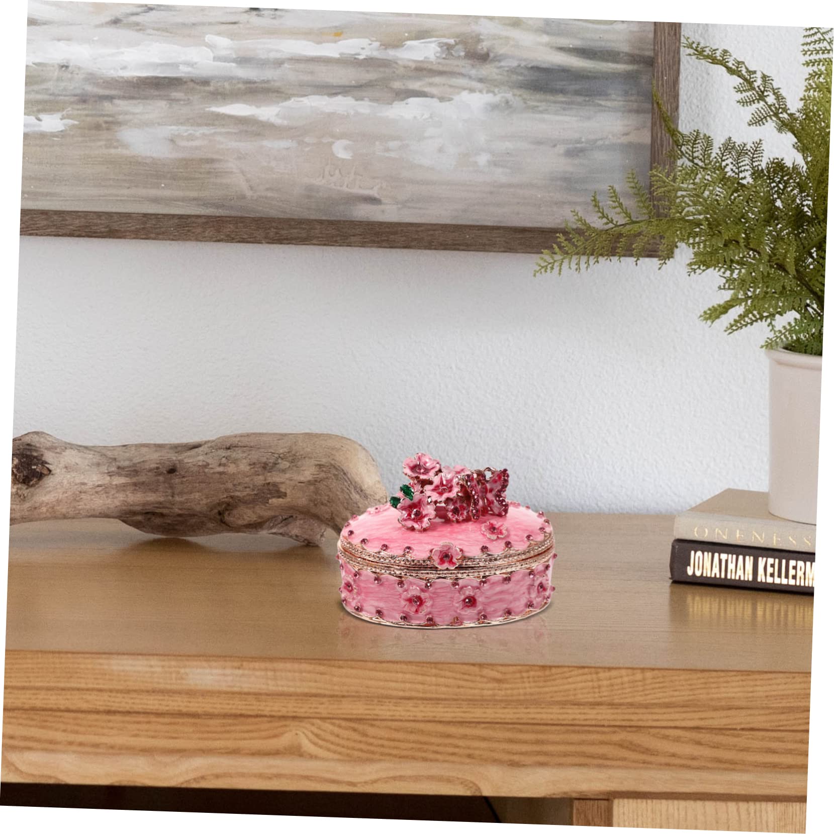 Healvian Organizer in per Anelli Farfalle e Piccola per Delicata Anniversari Scatola Vintage Lega Design Floreale Occasioni Speciali Gioielli Collane