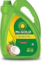 MR. GOLD Coconut Oil Can, 5 L | Pure | Natural | No preservatives | No artifical fragrances | Coconut oil | pure aroma - Total 5L