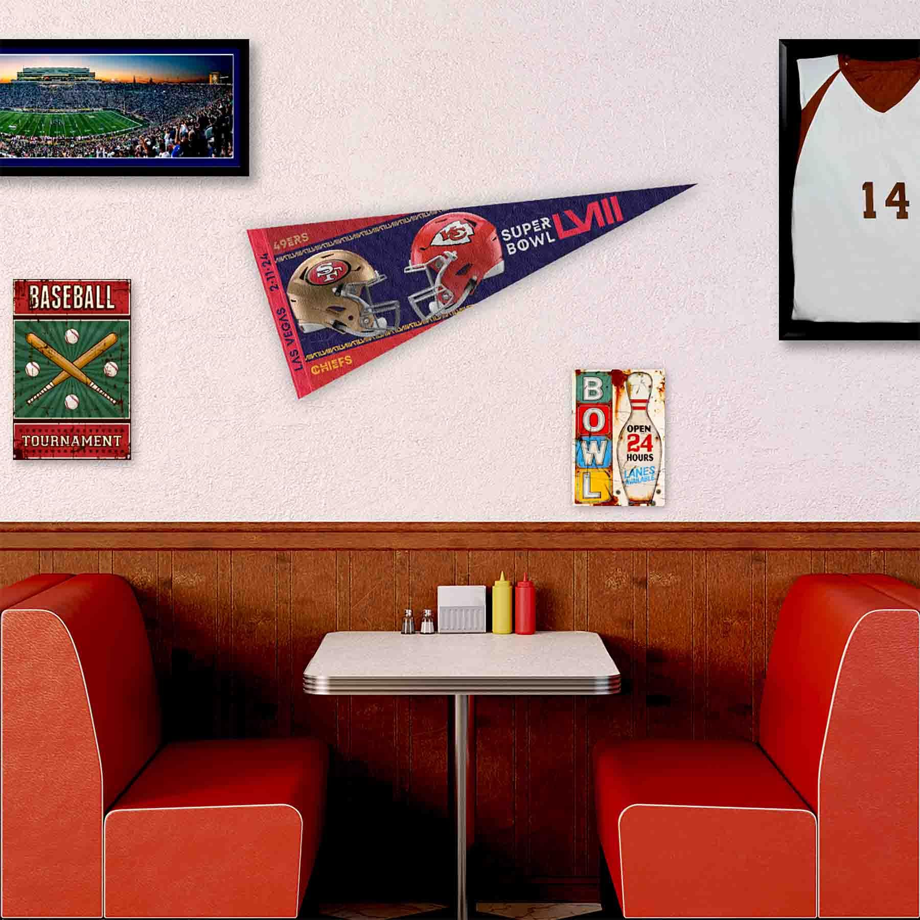 Kansas City Chiefs Americana Pennant Banner – Stars & Stripes Design, 12x30 Inch - View #5