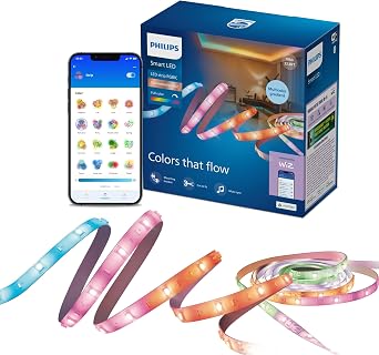 Philips Smart Lighting RGBIC LED Şerit 10 m (Type-C) - Google Home, Alexa, HomeKit ve Matter uyumlu [Enerji Sınıfı A]