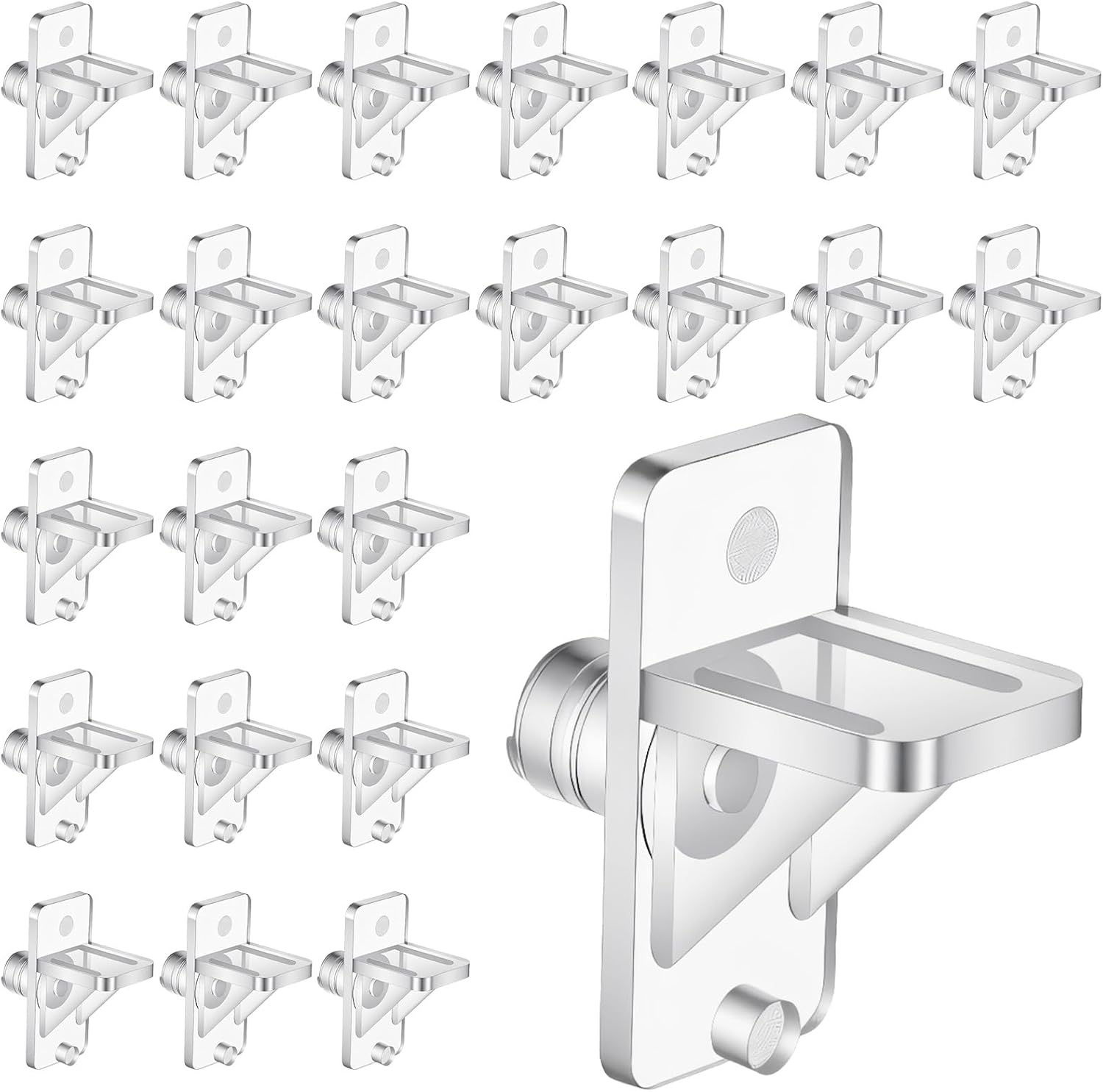 24 Pcs Shelf Support Pegs, 1/4 Inch Clear Plastic Cabinet Shelf Clips Shelfs Holders Pegs for Kitchen, Bookcase, Closet and Furniture Replacement