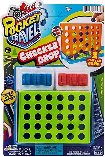 Miniatura 6 de JA-RU Mini Connect Travel Game Board (12 juegos de conexión) juegos de mesa familiares para niños y adultos. Juegos originales de tamaño de viaje de