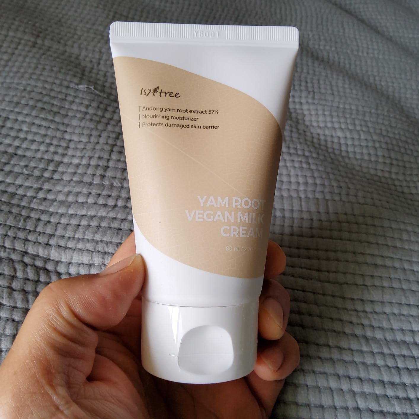IsNtree Yam Root Vegan Milk Cream 80ml, 2.7 fl.oz | Nourishing moisturizer | vegan milk moisturizer | Korean Skincare