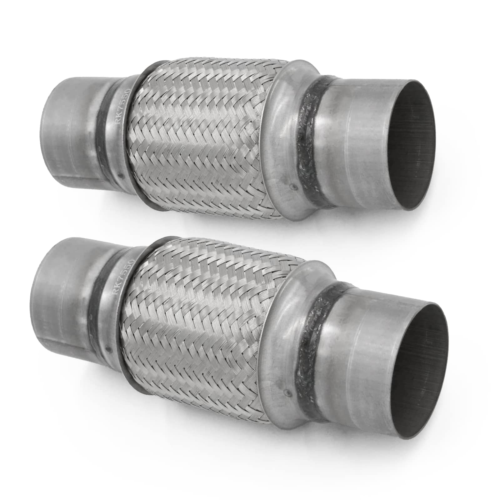 Exhaust Flex Pipe 3"x6" Heavy Duty Stainless 10" OL 2 Pack