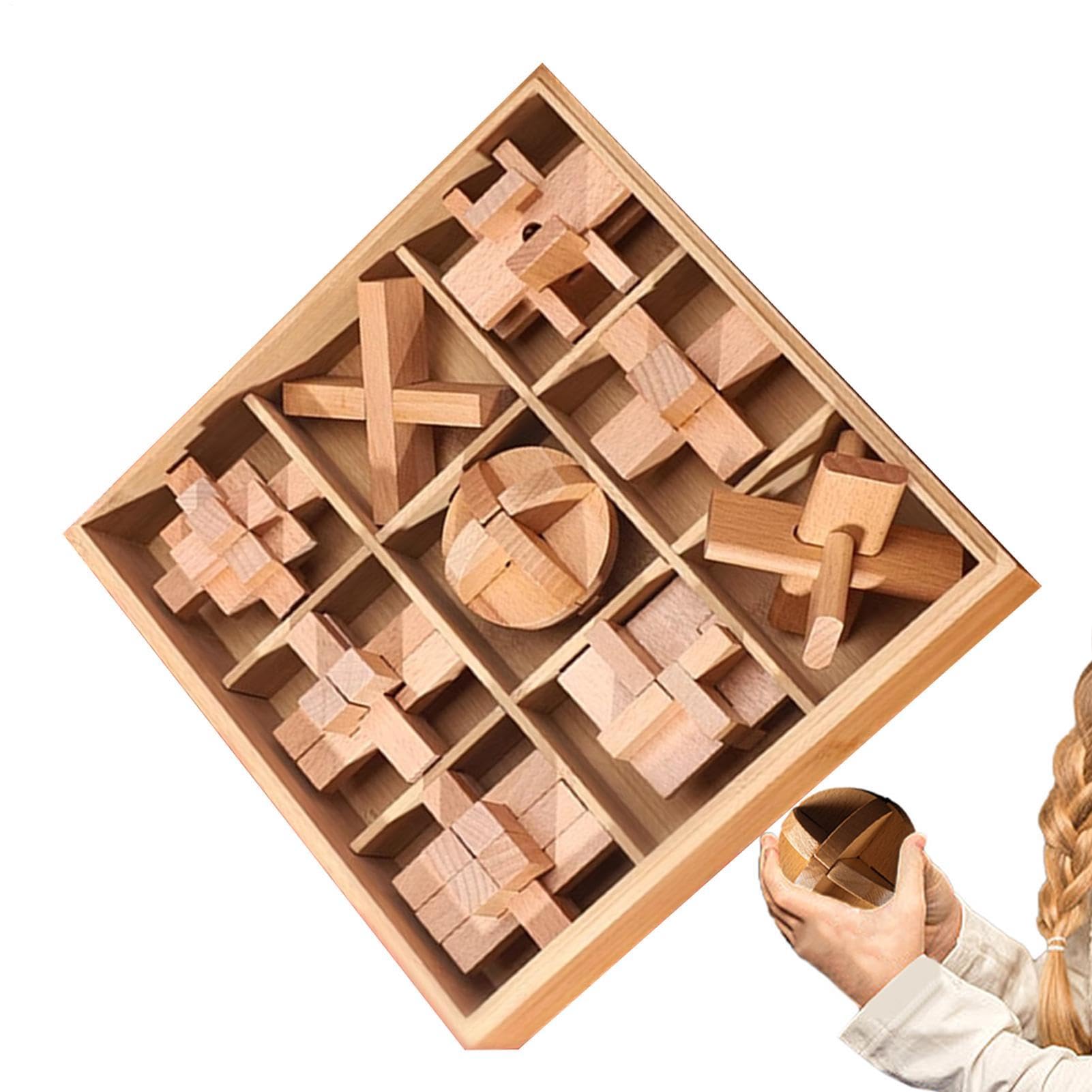Puzzle di legno Rompicapo a incastro sbloccabile | Puzzle di Legno per Ragazzi e Ragazze Scuola Viaggio Classe Scolastica Regalo della Calza Viaggio su Strada Compleanno