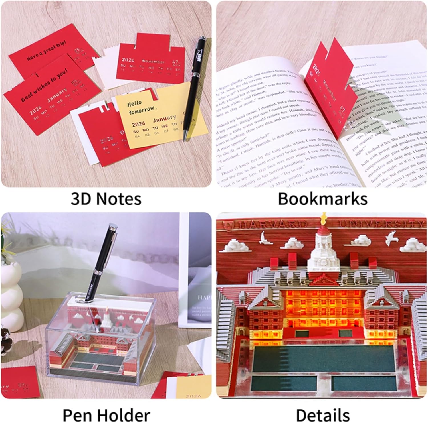 2026 Desk Calendar, 3D Tear-away Calendar, Paper Carving Art Memo Pad Notepad Gift For Christmas Housewarming Desktop Decoration