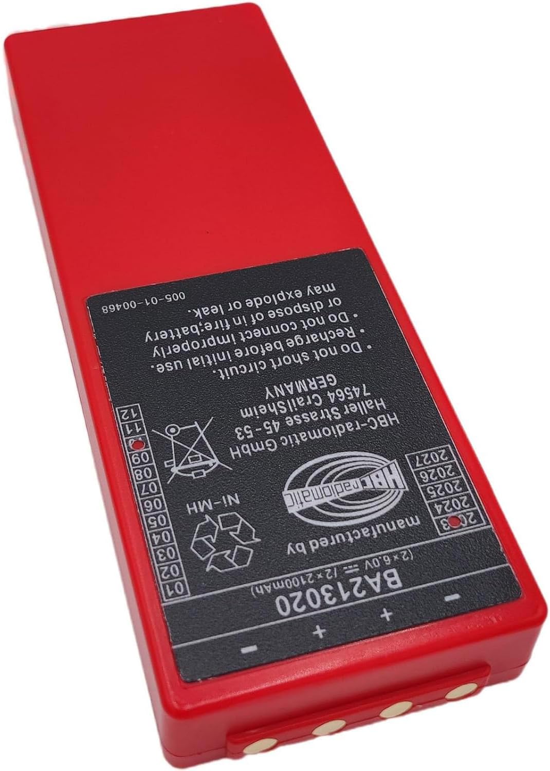 (1Pcs) BA213020 6V Ni-Mh Rechargeable Batteries 2100mAh HBC Radiomatic Battery BA213020 for HBC Crane Remote Control Pump Truck Battery