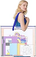 Vista 8 de Bolsa grande de almacenamiento para pósteres, bolsa de arte de 25 x 19 pulgadas con bolsillo para póster, alfombrillas de corte, álbum de recortes