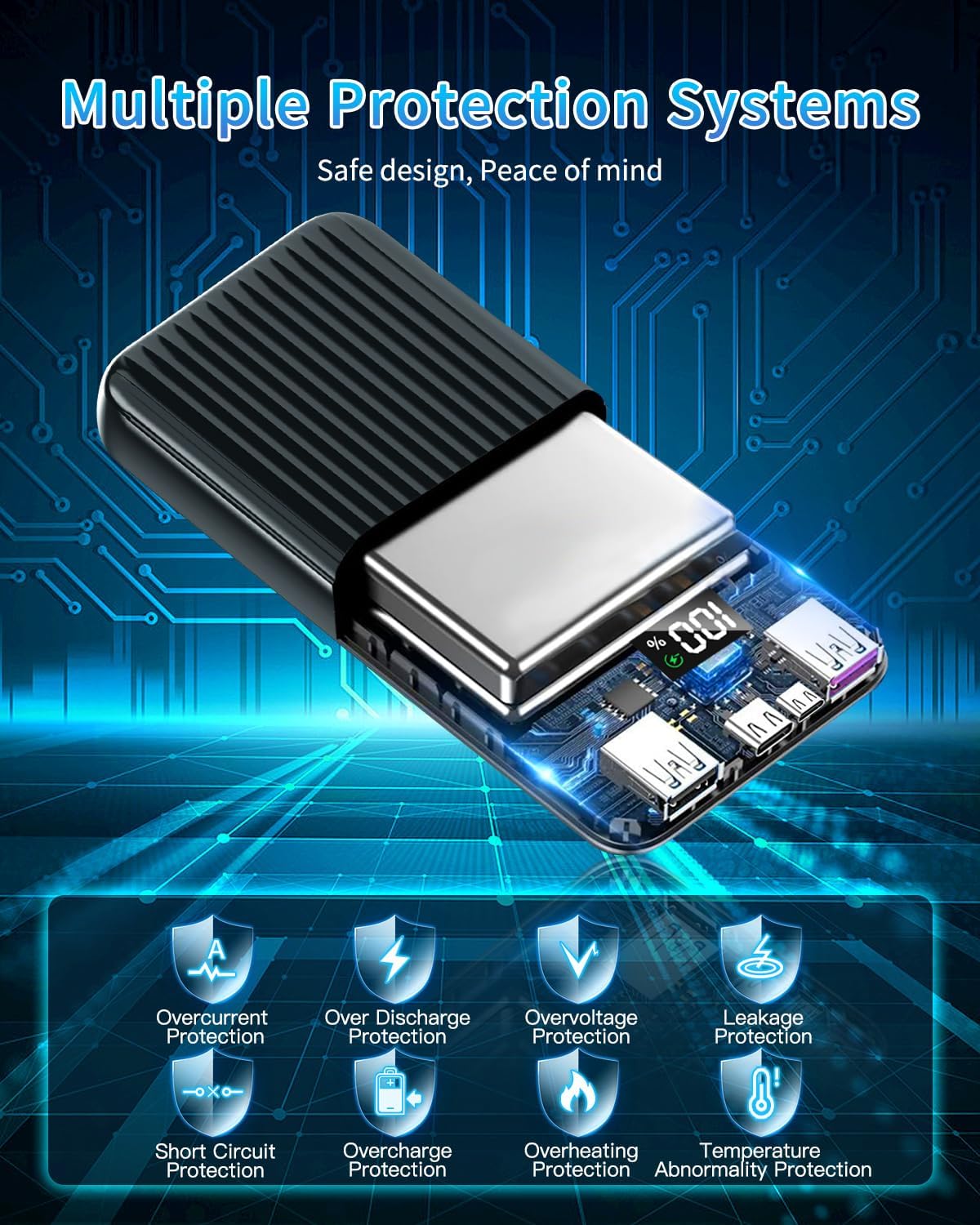 40000mAh Heated Vest Battery Pack 5V USB Power Bank Fits for Ororo/Weamest/Tidewe/Venustas Electric Heating Jacket/Hoodie/Coat/Blanket/Chair for Men Women Portable Charger for iPhone