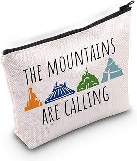 Park Inspired Gift Mountains are Calling Makeup Bag Big Thunder Space Splash Matterhorn Gifts Family Vacation Travel Bag (Mountain Calling ca)