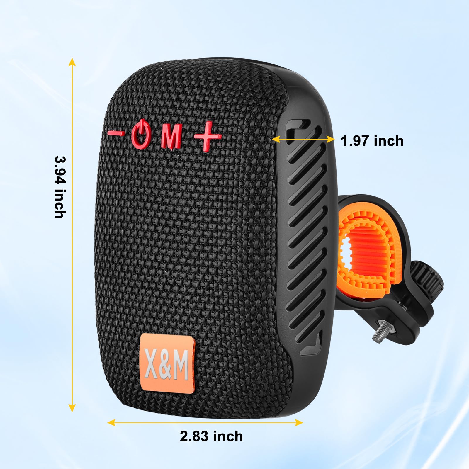 Portable Bluetooth for Bike, IPX5 Waterproof Wireless Traveling Bicycle Speakers, Integrated Design Bicycle Speaker with Loud Sound for Riding, TWS Mini Outdoor Speaker — view 7