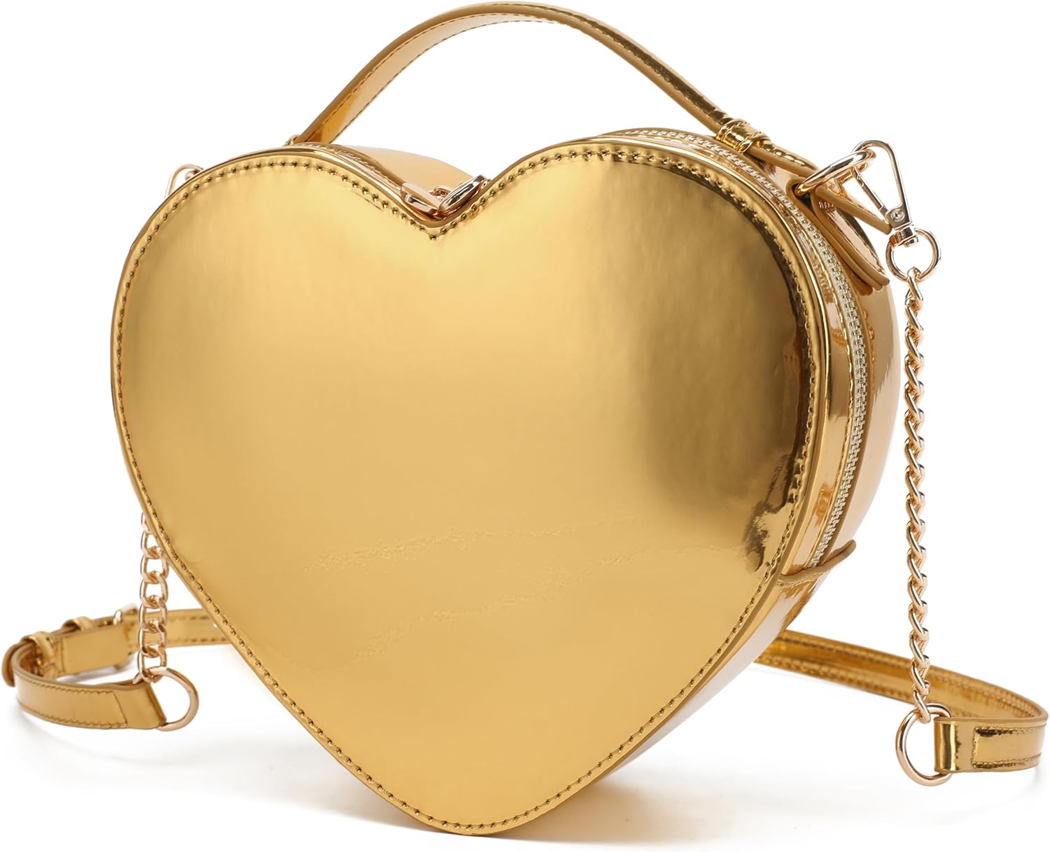 lola mae Heart Shape Crossbody Bag Zip Around Shoulder Handbag