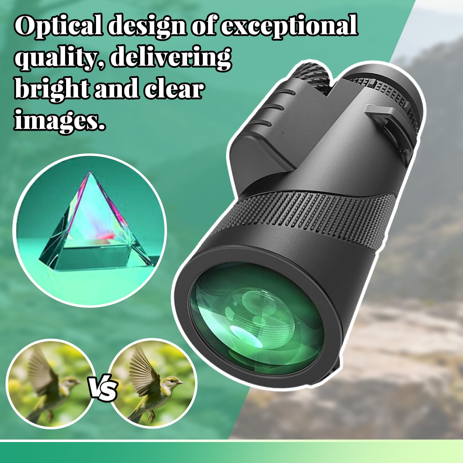 10-30X50 Zoom Monokular Teleskop, Fernrohr Kompakt Monokulare, Handlich Monokulares Teleskop, Monokular Teleskop, mit Smartphone Halter Stativ, für Wildtiere Vogelbeobachtung Wandern Jagd Camping