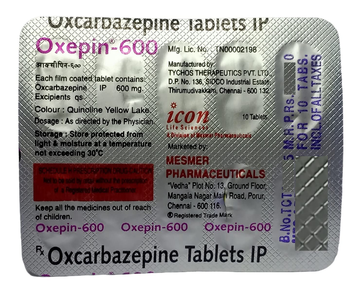 OXEPIN 600 MG Strip of 10 Tablets Amazon.in Health & Personal Care