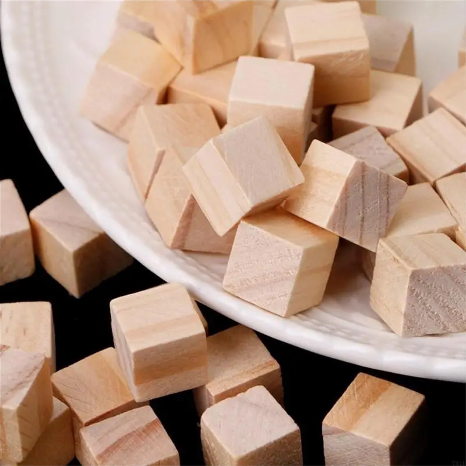 500 piezas de bloques cuadrados madera 10 mm, mini cubos decorativos for manualidades carpintería