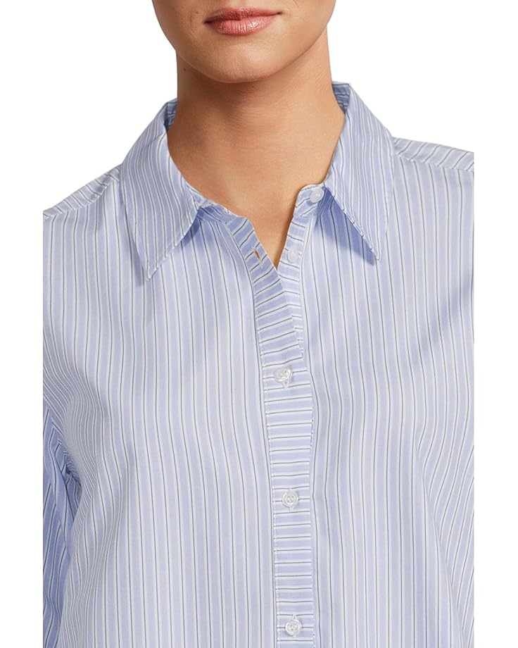 Elliott Lauren Long Sleeve Button Front Stripe Shirt With Front Seam Detail - #4 of 5