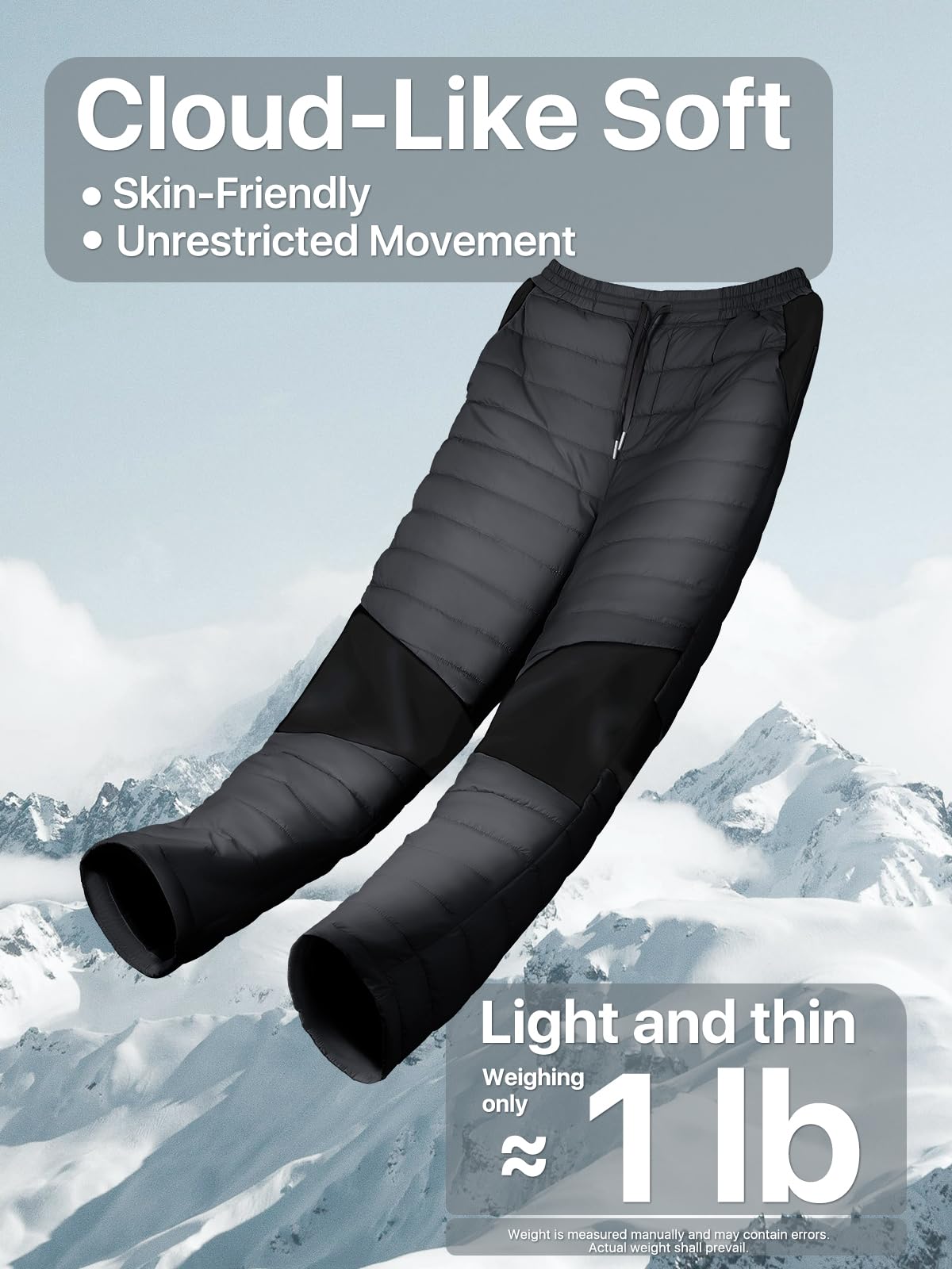 FREE SOLDIER Pantaloni da sci invernali da uomo, caldi, a compressione, resistenti all'acqua