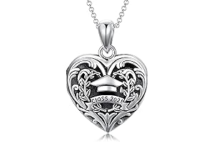 Sterling Silver Heart-Shaped Pendant Necklace: Capture Precious Memories
