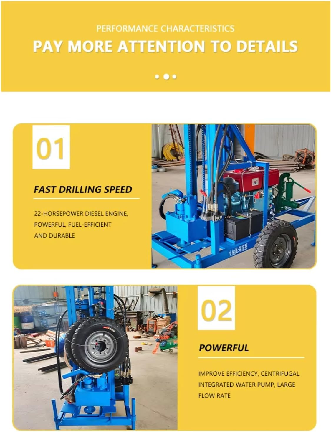 Mini Water Well Drilling Rig 150m Depth Borehole Driller 75–325mm Diameter Portable Drilling Machine for Residential Farm Irrigation Groundwater Well Drilling Equipment