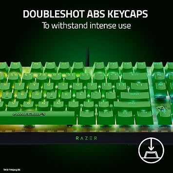 Razer BlackWidow V4 X Mechanical Gaming Keyboard: Green Switch Tactile & Clicky - 6 Macro Keys - Chroma RGB - Double Shot ABS Key Cap - Sound Damping & Stabilizer - Minecraft Edition