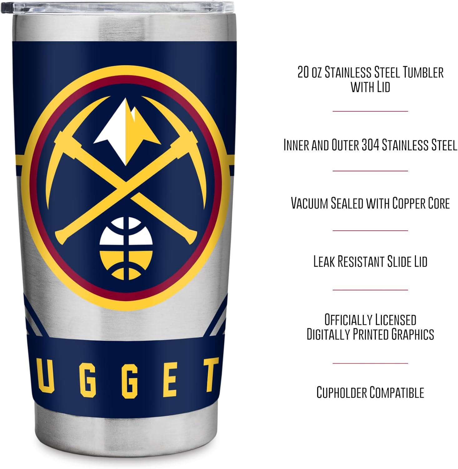 Rico Industries NCAA Bucknell Bison Standard 20oz Stainless Steel Tumbler with Lid - Great For Coffee, Tea, Water or Cocktails - Image 6