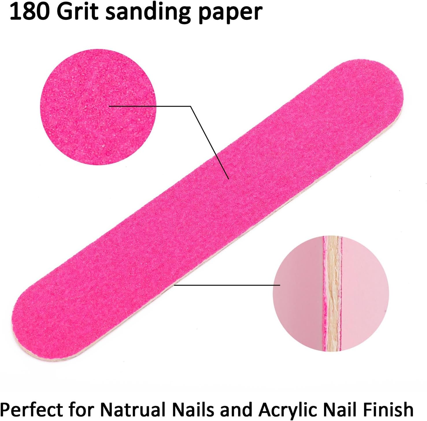 Tbestmax 400 Disposable Mini Nail File Bulk 3.4 inch Double Sided Emery Boards for Fingernail Tools 150 Grit Professional Nail Buffering Files image 3