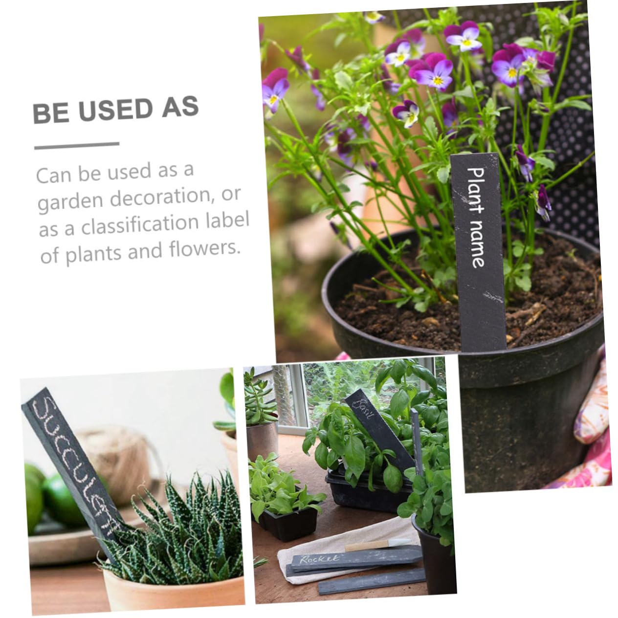 12pièces Étiquettes De Plantes Ardoise De Jardin Pour Identifier Et Plantes Extérieur Parfait Pour Et