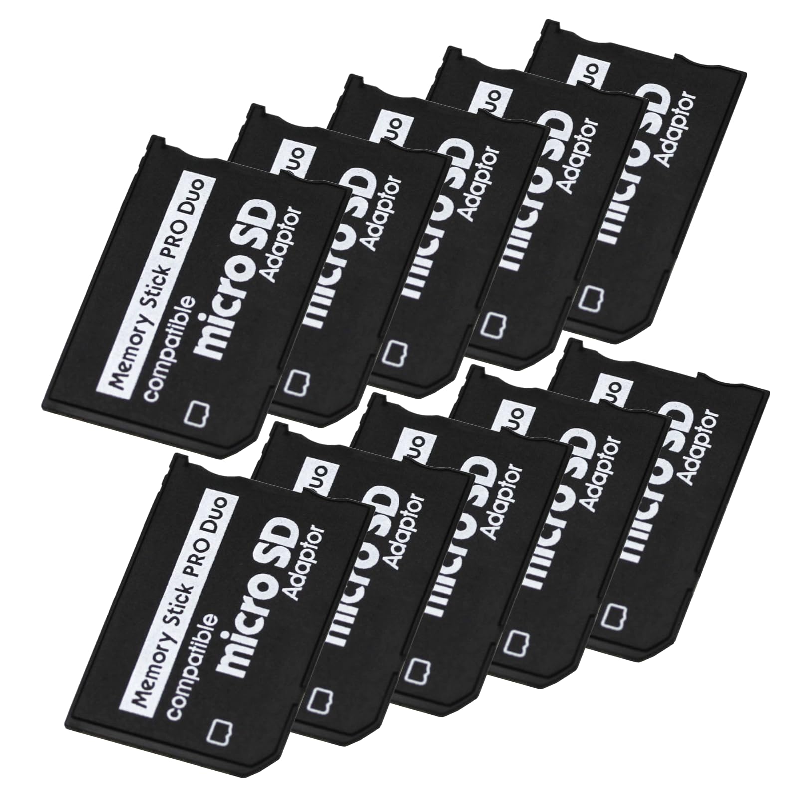 SOINEED (10 Pack) Micro SD to PSP Memory Stick PRO Duo MagicGate Adapter Card, Compatible with Sony PSP PlayStation Portable/Camera/Handycam