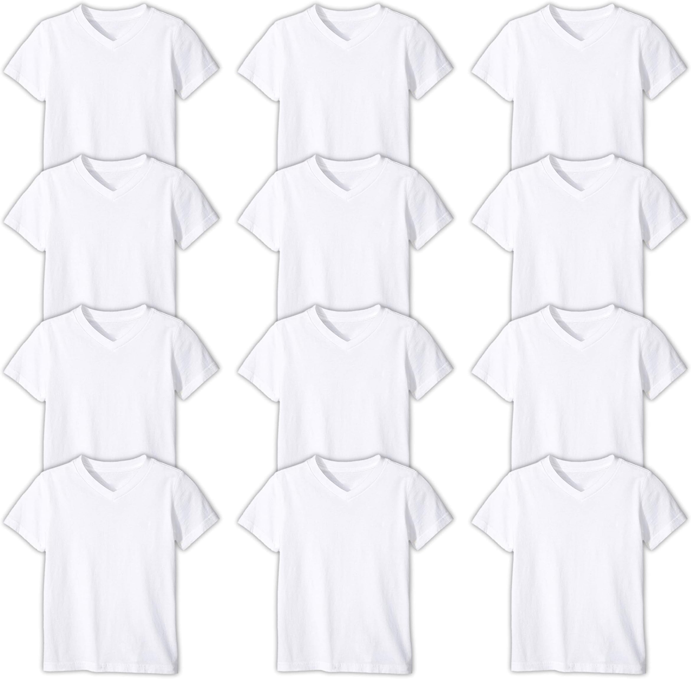 Andrew Scott Boys' V Neck T Shirt | Cotton Color Undershirts | 100% Cotton Tees in Multi Packs